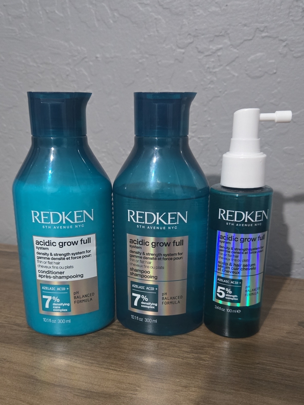 Redken Acidic Grow Full Hair System. Shampoo, Conditioner, & Scalp/hair Serum